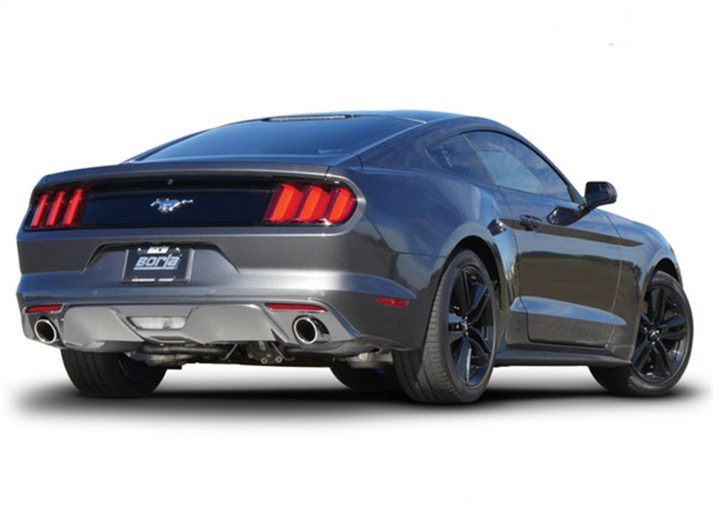 Borla ATAK Cat Back 15 Ford Mustang 3.7L V6 MT/AT 2.25in Pipe 4in Single Round Rolled Tips - Racecraft Industries
