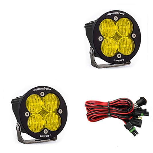 Baja Designs Squadron R Sport Wide Cornering Pair LED Light Pods - Amber - Racecraft Industries