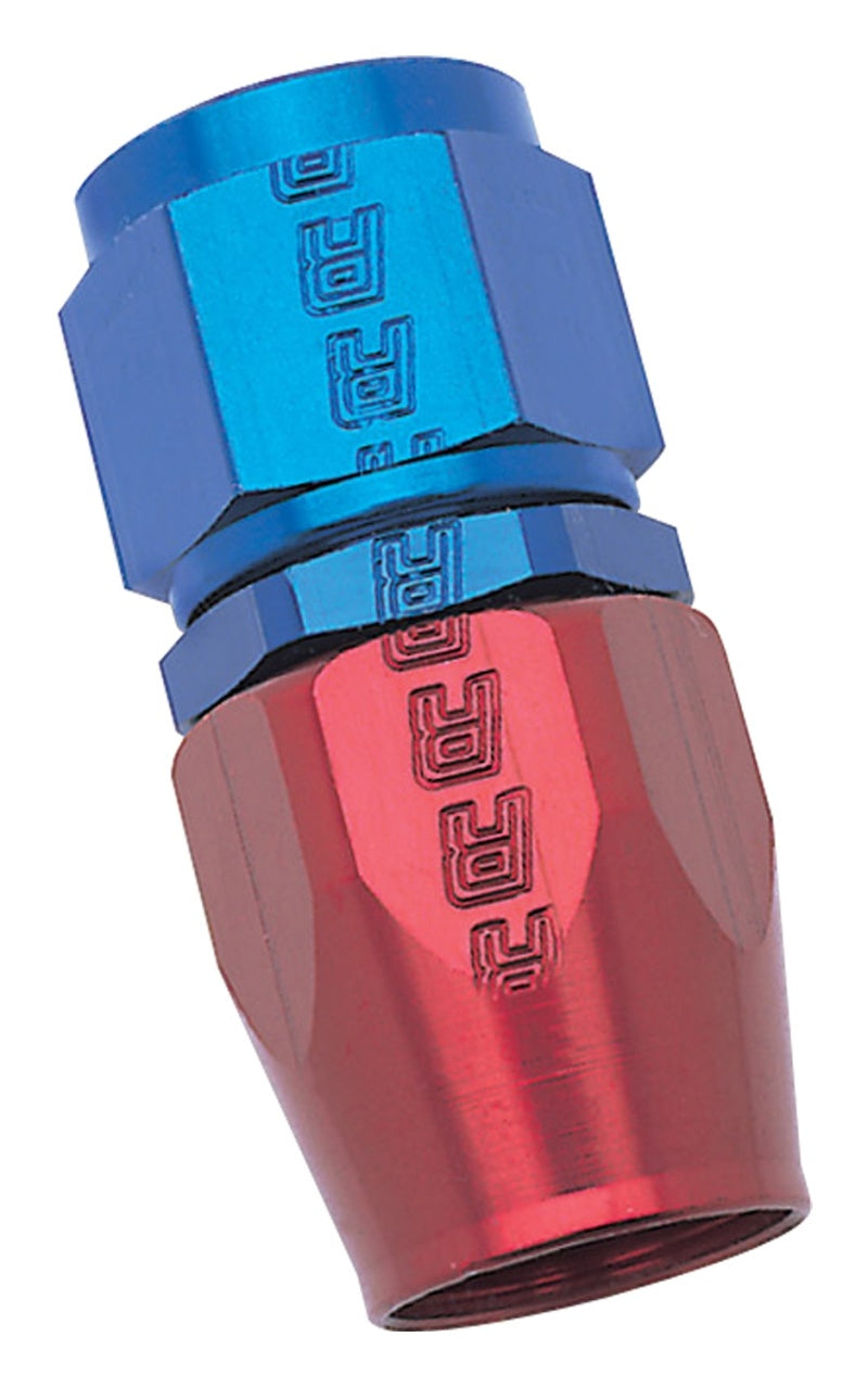 Russell Performance -6 AN Red/Blue Straight Full Flow Hose End - Racecraft Industries