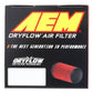 AEM Dryflow Air Filter - Round Tapered - 2.75in Flange ID x 5.5in Base OD x 4.75in Top OD x 7.5in H - Racecraft Industries