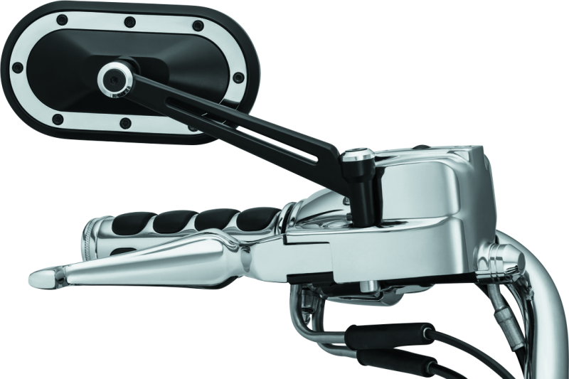 Kuryakyn Heavy Industry Mirrors Satin Black & Chrome - Racecraft Industries