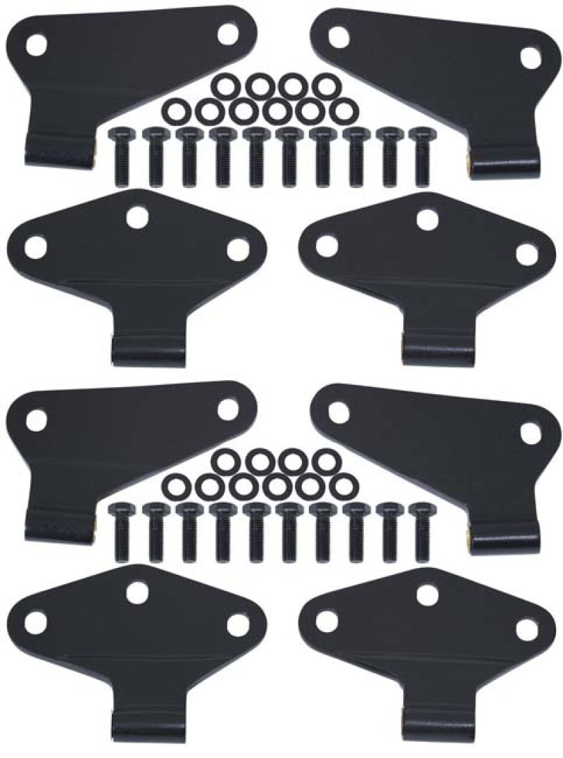 Kentrol 07-18 Jeep Wrangler JK Body Door Hinge Set 8 Pieces 4 Door - Textured Black - Racecraft Industries