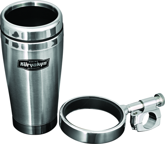 Kuryakyn Drink Holder With Stainless Steel Mug 1in Bar Clamp Chrome - Racecraft Industries
