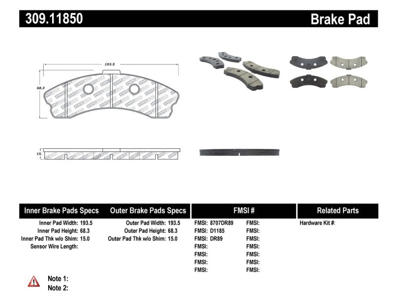StopTech Performance 06-09 Chevrolet Corvette Z06 Front Brake Pads - Racecraft Industries