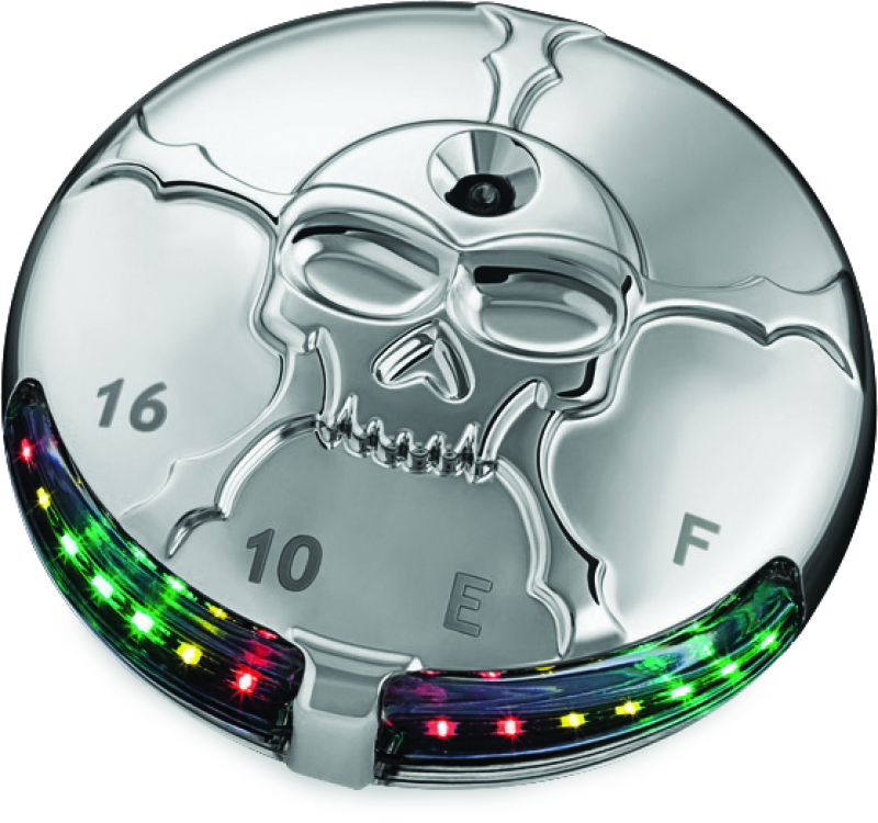 Kuryakyn Zombie Fuel & Battery Gauge Chrome - Racecraft Industries