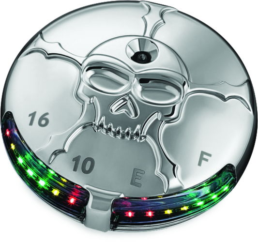 Kuryakyn Zombie Fuel & Battery Gauge Chrome - Racecraft Industries