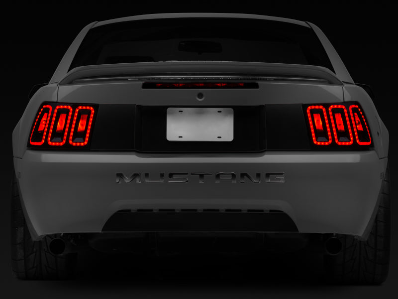 Raxiom 99-04 Ford Mustang Excluding 99-01 Cobra Icon LED Tail Lights- Black Housing (Smoked Lens) - Racecraft Industries