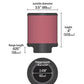K&N Universal Air Filter - 2-7/16in Flange x 3-1/2in OD x 4in Height - Racecraft Industries