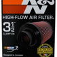 K&N Universal Rubber Filter 3 1/2inch ID FLG / 6inch Base / 4-5/8inch Top / 6inch Height - Racecraft Industries