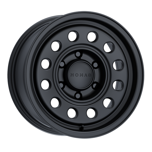 Nomad N501SB Convoy 17x8.5in / 6x139.7 BP / 0mm Offset / 106.1mm Bore - Satin Black Wheel - Racecraft Industries