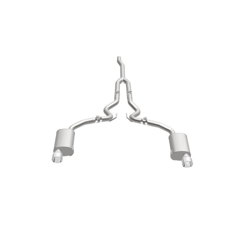 MagnaFlow Cat Back, SS, 2.5in, Street, Dual Split Polished 4.5in Tips 2015 Ford Mustang Ecoboost - Racecraft Industries