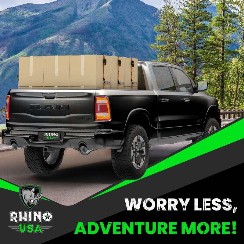 Rhino USA Medium Duty Ratchet Strap Tie-Down 4-Pack (Green) - Racecraft Industries