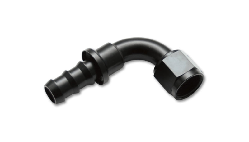 Vibrant -10AN Push-On 90 Deg Hose End Fitting - Aluminum - Racecraft Industries
