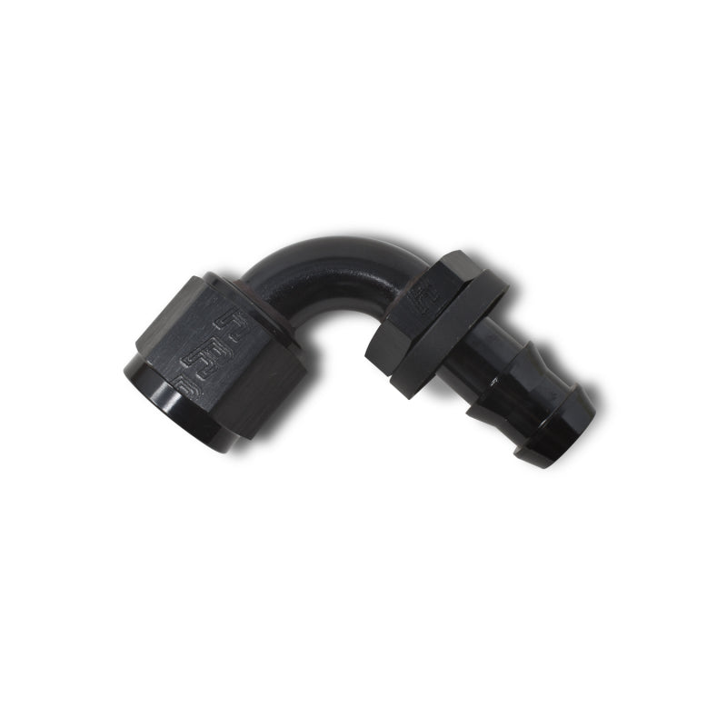 Russell Performance -8 AN Twist-Lok 90 Degree Hose End (Black) - Racecraft Industries