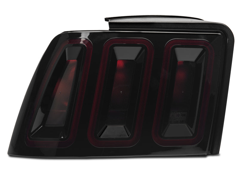 Raxiom 99-04 Ford Mustang Excluding 99-01 Cobra Icon LED Tail Lights- Black Housing (Smoked Lens) - Racecraft Industries