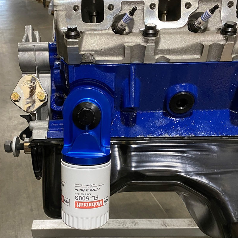 Ford Racing Push Rod V8 90 Degree Billet Oil Filter Adapter - Racecraft Industries