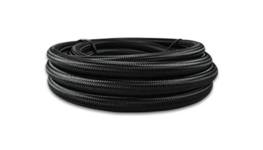 Vibrant -12AN x 20 ft. Nylon Braided Flex Hose with PTFE Liner - Black - Racecraft Industries