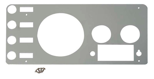 Kentrol 77-86 Jeep CJ Gauge Cover - Polished Silver - Racecraft Industries