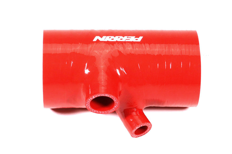 Perrin 2022+ Subaru WRX Red 3in Turbo Inlet Hose w/ Nozzle (Short) - Racecraft Industries