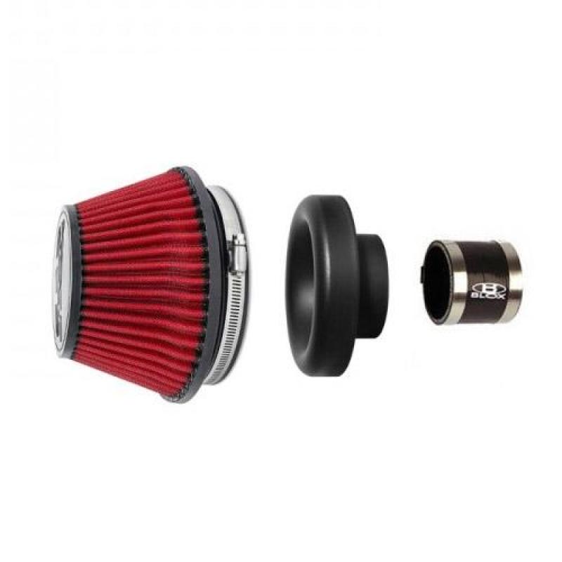 BLOX Racing Shorty Performance 5in Air Filter w/4in Velocity Stack and Coupler Kit - Racecraft Industries