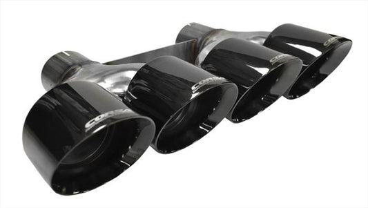 Corsa 2014-2020 Chevrolet Corvette 6.2L V8 Quad 45in Polished Black Pro-Series Tip Kit - Racecraft Industries