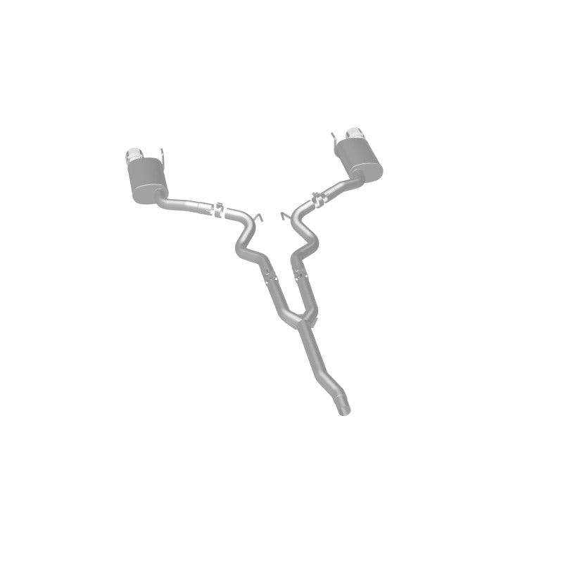 MagnaFlow Cat Back, SS, 2.5in, Street, Dual Split Polished 4.5in Tips 2015 Ford Mustang Ecoboost - Racecraft Industries