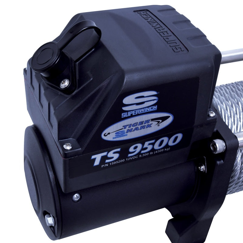 Superwinch 9500 LBS 12V DC 11/32in x 95ft Steel Rope Tiger Shark 9500 Winch - Racecraft Industries