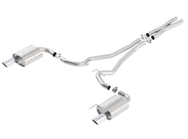 Borla S-Type Cat-Back 15-17 Ford Mustang GT 5.0L V8 MT/AT 2.5in pipe 4in tip - Racecraft Industries