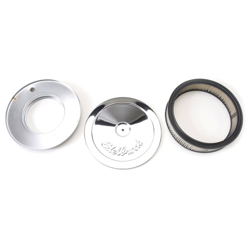 Edelbrock Air Cleaner Pro-Flo Series Round Steel Top Paper Element 10In Dia X 3 5In Chrome - Racecraft Industries