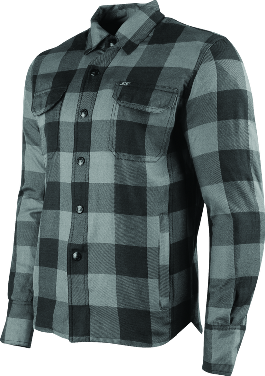 Speed and Strength True Grit Armored Moto Shirt Grey - Small - Racecraft Industries