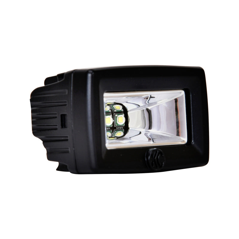 KC HiLiTES C-Series C2 LED 2in. Backup Area Flood Light 20w (Pair Pack System) - Black - Racecraft Industries
