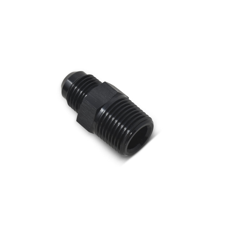 Russell Performance -8 AN to 3/8in NPT Straight Flare to Pipe (Black) - Racecraft Industries