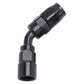 Russell Performance -8 AN Black 45 Degree Full Flow Hose End - Racecraft Industries