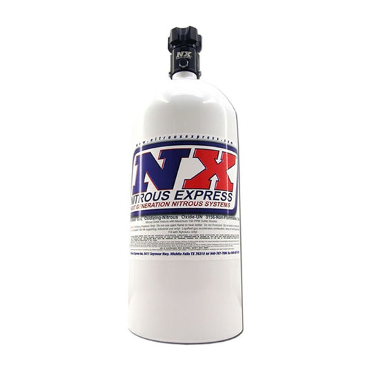 Nitrous Express 10lb Bottle w/Lightning 500 Valve -6 Bottle Nipple (6.89 DIA. X 20.19 TALL) - Racecraft Industries