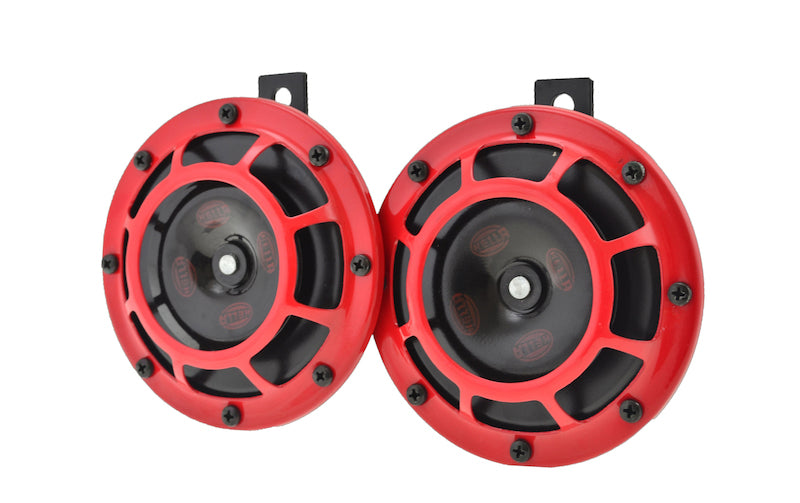 Hella Supertone Horn Kit 12V 300/500HZ Red (003399803 = 003399801) - Racecraft Industries