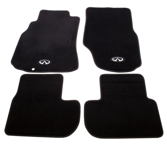 NRG Floor Mats - 03-06 G35 (Infiniti Emblem Logo) - 4pc. - Racecraft Industries