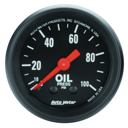 Autometer Z Series 52mm 0-100 PSI Mechanical Oil Pressure Gauge - Racecraft Industries