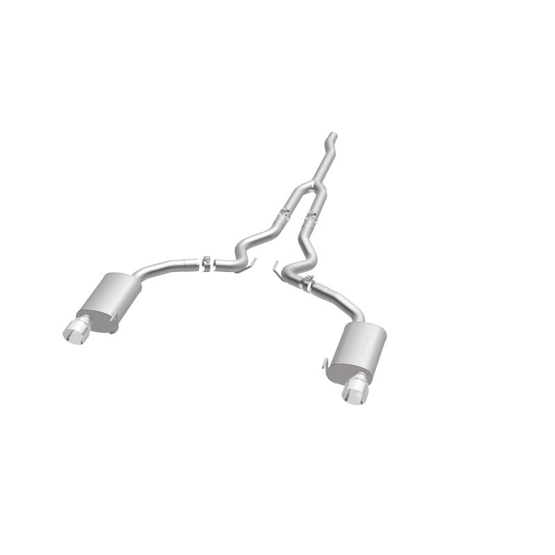 MagnaFlow Cat Back, SS, 2.5in, Street, Dual Split Polished 4.5in Tips 2015 Ford Mustang Ecoboost - Racecraft Industries