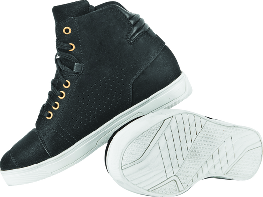 Speed and Strength Mad Dash Leather Shoes Black/White Womens - 7 - Racecraft Industries