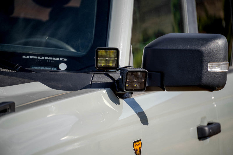 DV8 Offroad 2021 Ford Bronco A Pillar Dual Light Pod Drop Mounts - Racecraft Industries