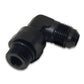Vibrant -8AN Male Flare to Male -8AN ORB Swivel 90 Degree Adapter Fitting - Anodized Black - Racecraft Industries