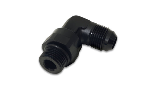 Vibrant -8AN Male Flare to Male -8AN ORB Swivel 90 Degree Adapter Fitting - Anodized Black - Racecraft Industries