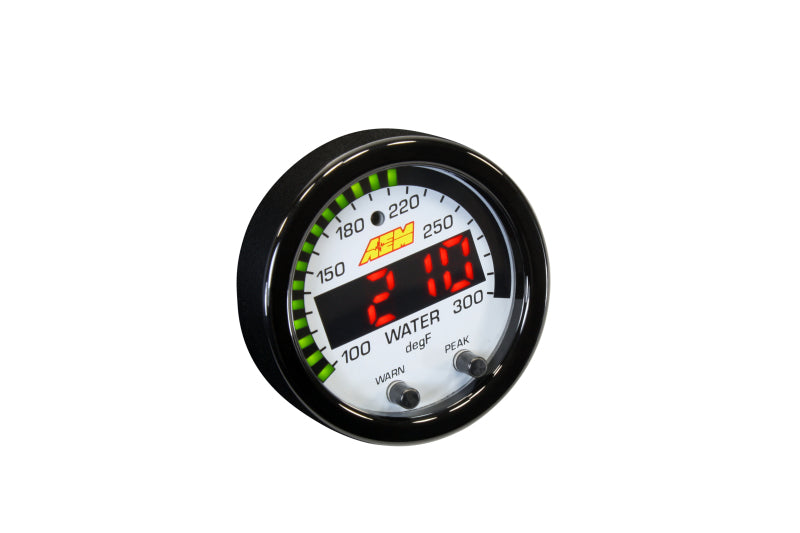 AEM X-Series Temperature 100-300F Gauge Kit (ONLY Black Bezel and Water Temp. Faceplate) - Racecraft Industries