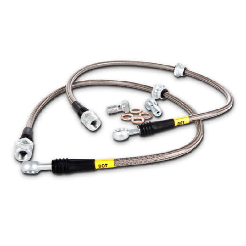 StopTech 05-08 Mustang V6 w/ABS / Mustang GT V8 / 07-09 GT500 Stainless Steel Rear Brake Lines - Racecraft Industries