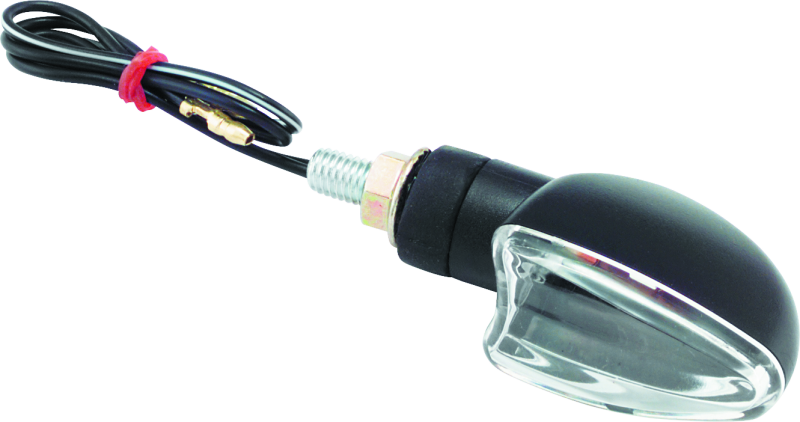 BikeMaster Ministalk Marker Light V-Shape - Black/Clear - Racecraft Industries