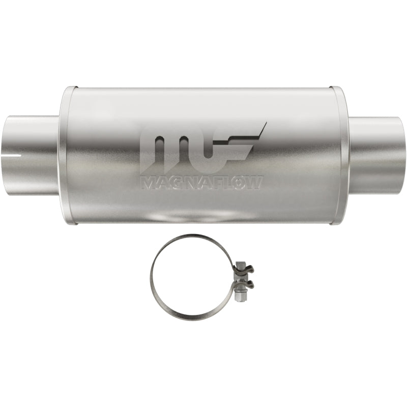 MagnaFlow Muffler Mag DSL SS 7x7x14 4in Inlet 4in Outlet - Racecraft Industries