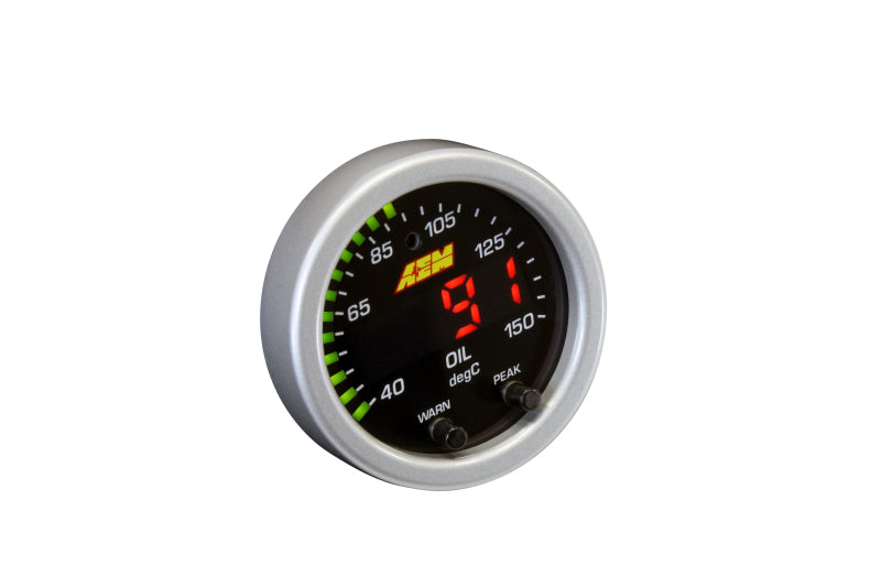 AEM X-Series Temperature 100-300F Gauge Kit (ONLY Black Bezel and Water Temp. Faceplate) - Racecraft Industries