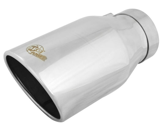 aFe Diesel Exhaust Tip Bolt On Polished 4in Inlet x 6in Outlet x 12in Length - Racecraft Industries