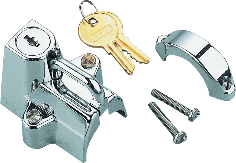 Bikers Choice Chrome Motorcycle Helmet Lock Fits 7/8 - 1 1/4 Tubing - Racecraft Industries