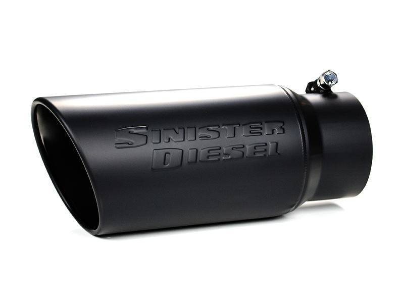 Sinister Diesel Universal Black Ceramic Coated Stainless Steel Exhaust Tip (4in to 5in) - Racecraft Industries